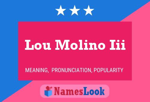 ملصق اسم Lou Molino Iii