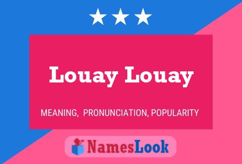 ملصق اسم Louay Louay