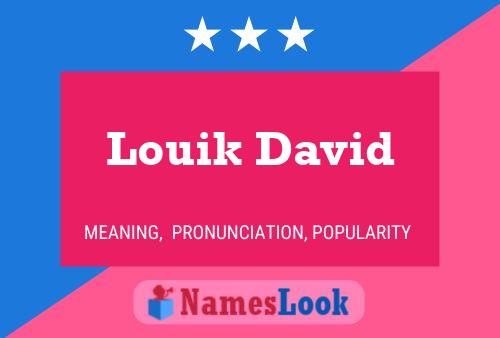 ملصق اسم Louik David