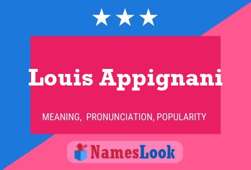 ملصق اسم Louis Appignani