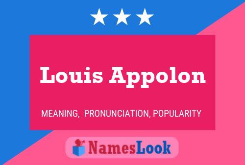 ملصق اسم Louis Appolon