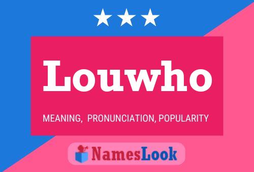 ملصق اسم Louwho