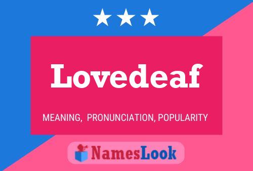 ملصق اسم Lovedeaf