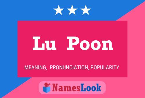 ملصق اسم Lu  Poon