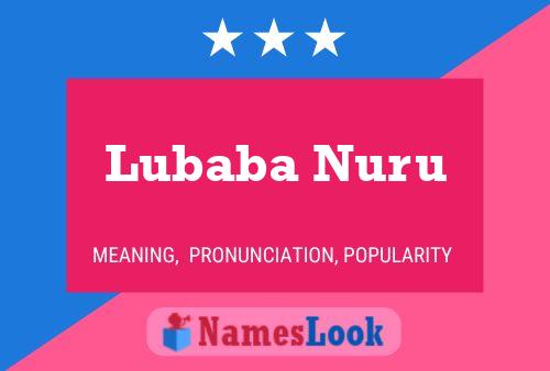 ملصق اسم Lubaba Nuru