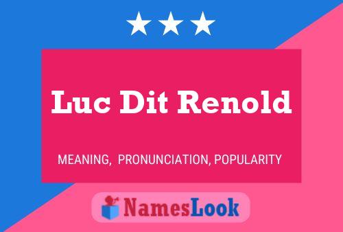 ملصق اسم Luc Dit Renold