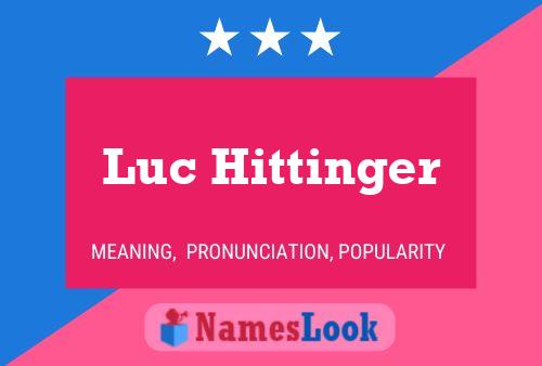 ملصق اسم Luc Hittinger