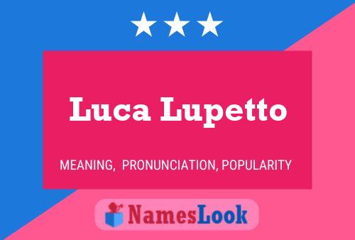 ملصق اسم Luca Lupetto