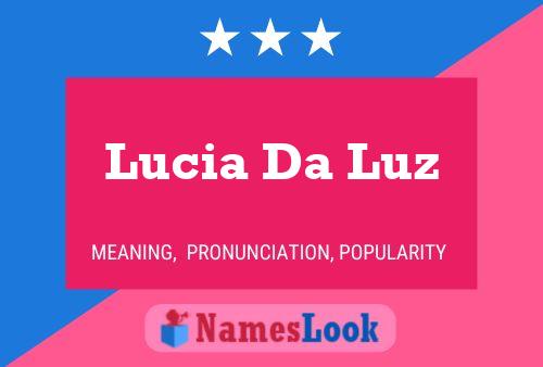 ملصق اسم Lucia Da Luz