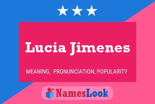 ملصق اسم Lucia Jimenes