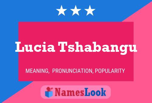 ملصق اسم Lucia Tshabangu