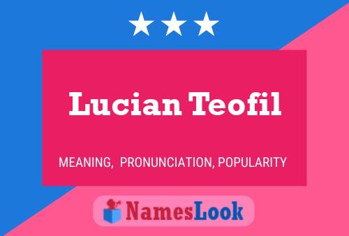 ملصق اسم Lucian Teofil