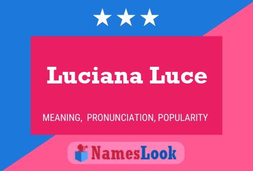 ملصق اسم Luciana Luce