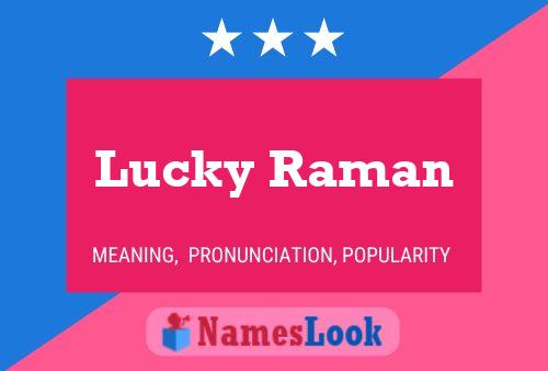 ملصق اسم Lucky Raman