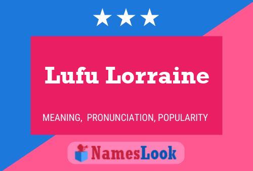 ملصق اسم Lufu Lorraine