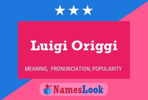 ملصق اسم Luigi Origgi