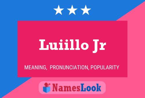 ملصق اسم Luiillo Jr