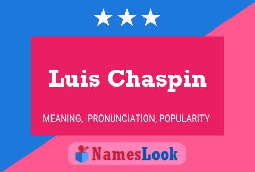 ملصق اسم Luis Chaspin