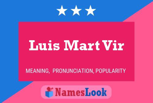 ملصق اسم Luis Mart Vir