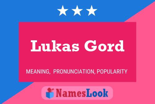 ملصق اسم Lukas Gord