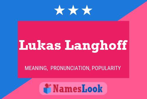 ملصق اسم Lukas Langhoff