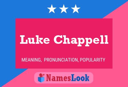 ملصق اسم Luke Chappell