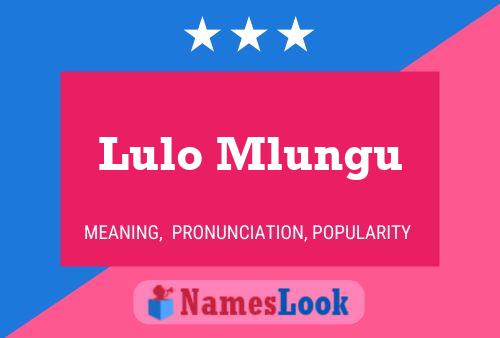 ملصق اسم Lulo Mlungu