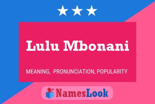 ملصق اسم Lulu Mbonani