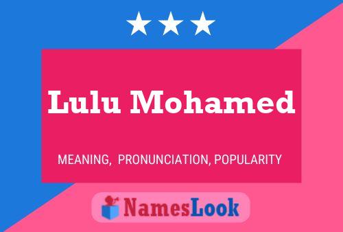 ملصق اسم Lulu Mohamed