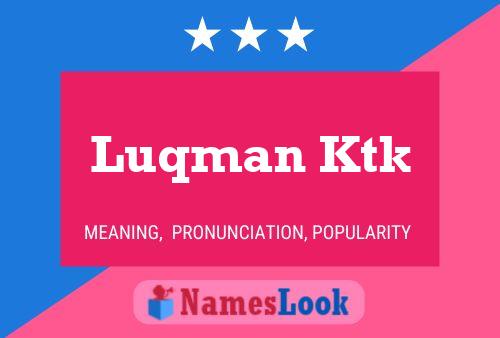 ملصق اسم Luqman Ktk