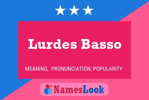 ملصق اسم Lurdes Basso