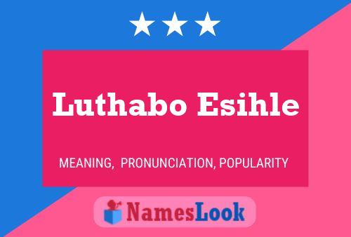 ملصق اسم Luthabo Esihle