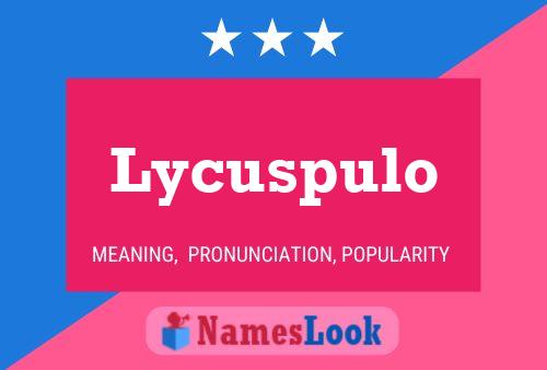 ملصق اسم Lycuspulo