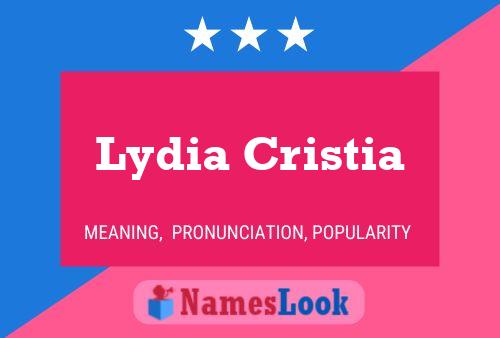 ملصق اسم Lydia Cristia