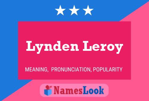 ملصق اسم Lynden Leroy