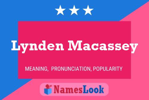 ملصق اسم Lynden Macassey