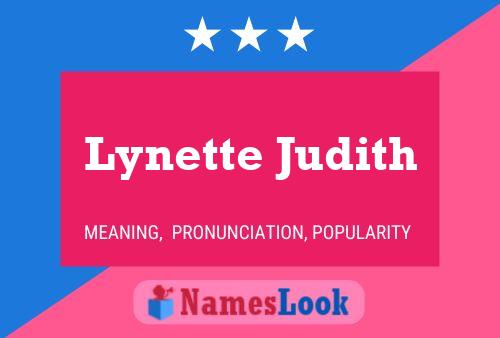 ملصق اسم Lynette Judith