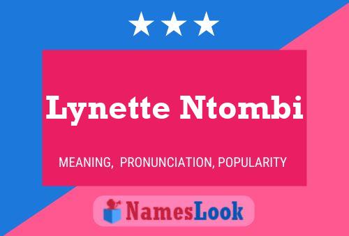 ملصق اسم Lynette Ntombi