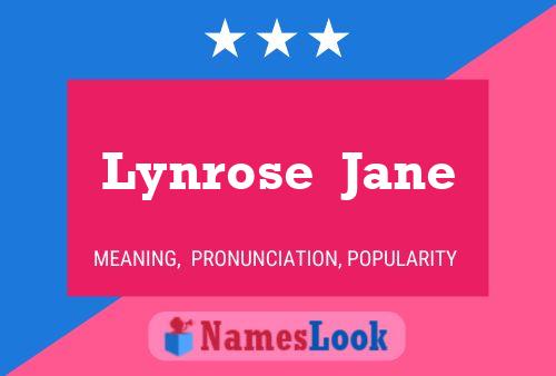 ملصق اسم Lynrose  Jane