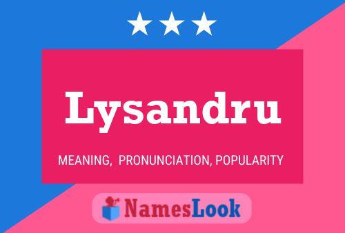 ملصق اسم Lysandru