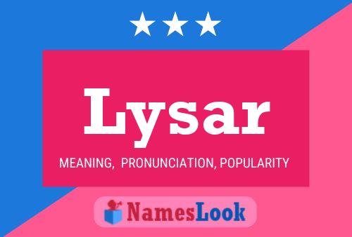 ملصق اسم Lysar