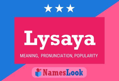 ملصق اسم Lysaya