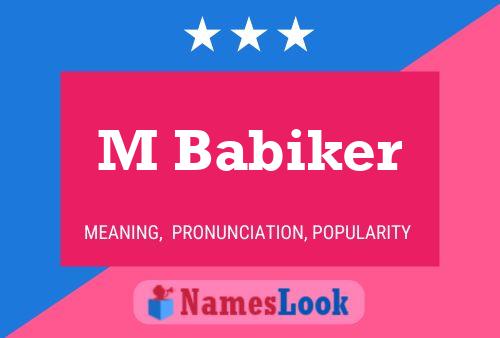 ملصق اسم M Babiker