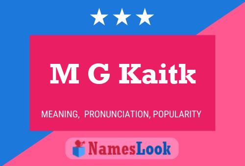 ملصق اسم M G Kaitk