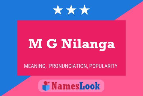 ملصق اسم M G Nilanga