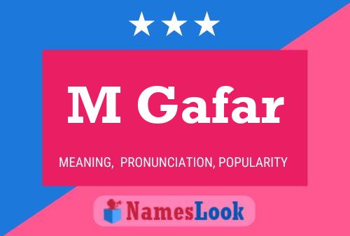 ملصق اسم M Gafar