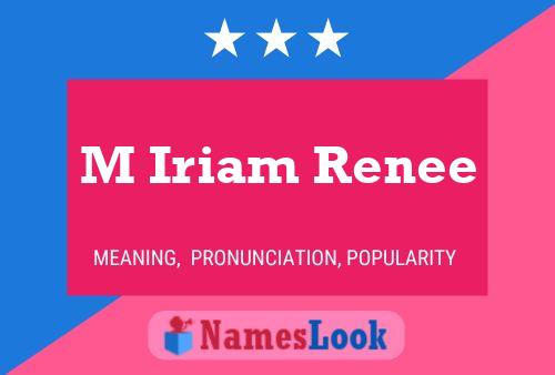 ملصق اسم M Iriam Renee