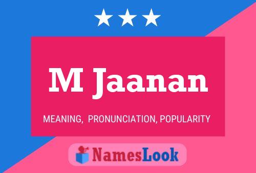 ملصق اسم M Jaanan