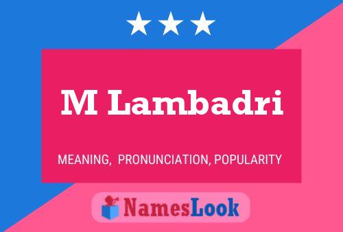 ملصق اسم M Lambadri