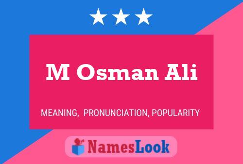 ملصق اسم M Osman Ali